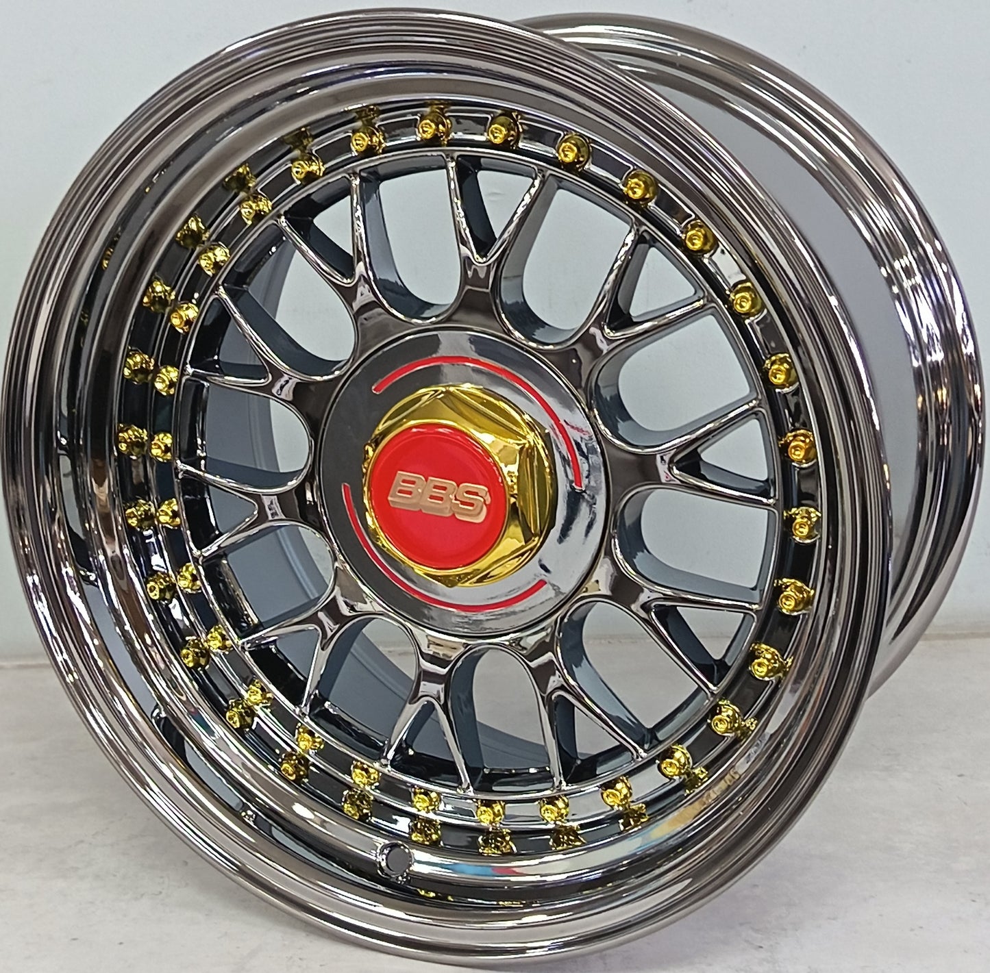 15" KR YKW5031 6 (15X8/4/5-100) BLACK CHROME