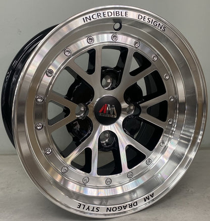 13" CONCEPT ZAR2504 10 (13X7/4-108) ET0 BLK MACH
