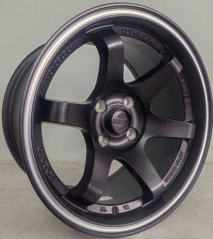15" KR AS37 8 (15X8.25J/4-100) MATT BLACK ET 20