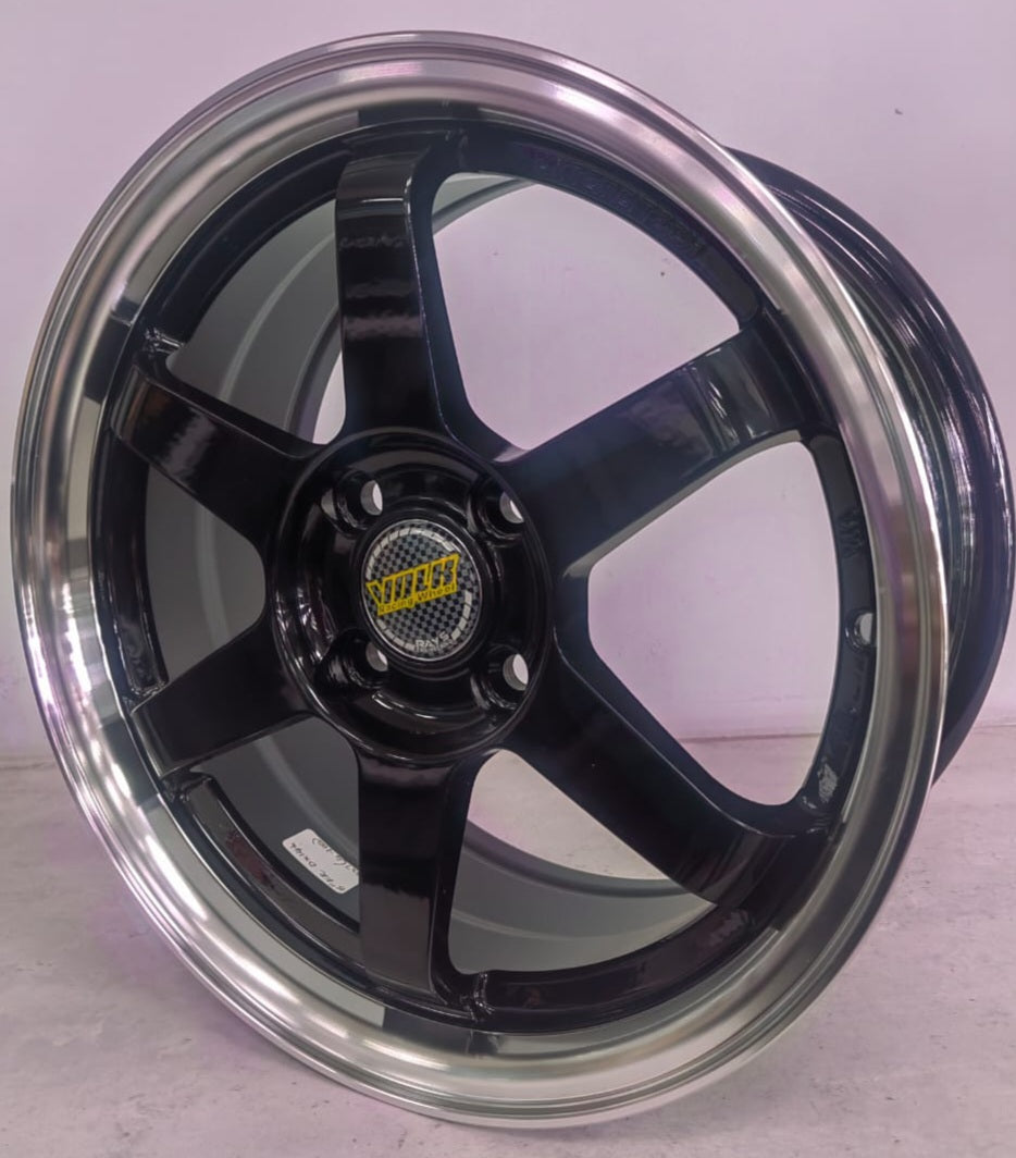 15" KR DX146C (15X7J/4-100) ET38  BLACK+MLIP