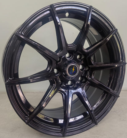 15" KR DX525 (15X6.5J/4-100/114) ET30  GLOSS BLACK
