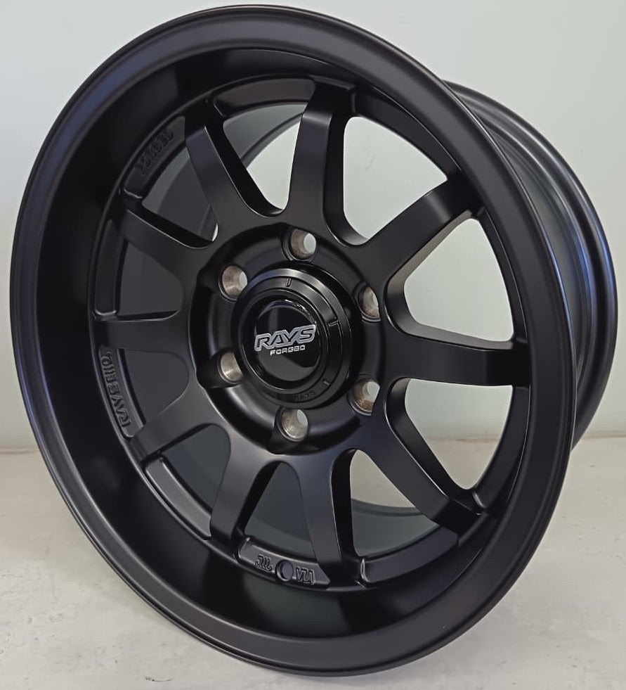 15" KR XPHR002 P1 (15X8/6-139) SEMI MATT BLACK ET0