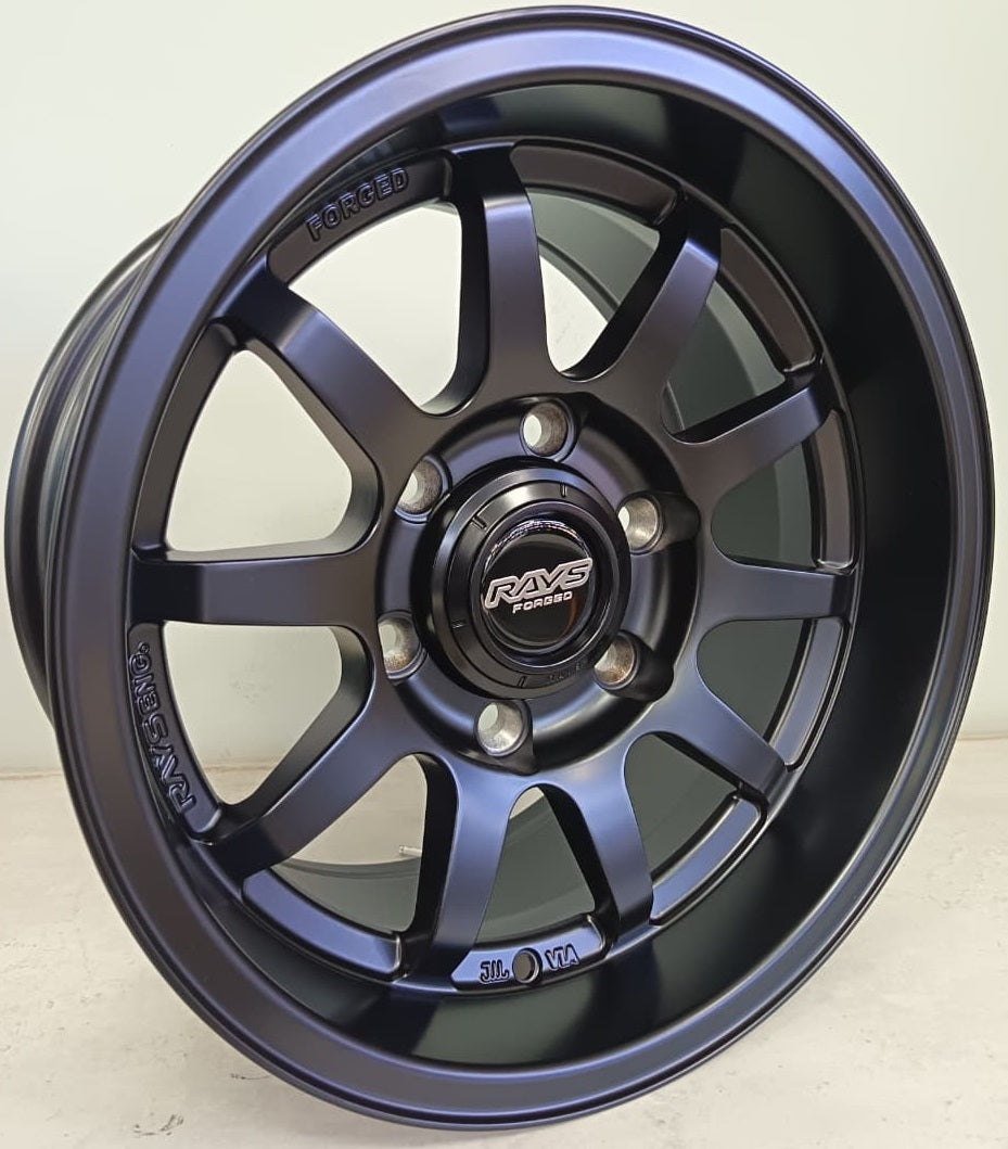 15" KR XPHR002 P1 (15X8/6-139) SEMI MATT BLACK ET0