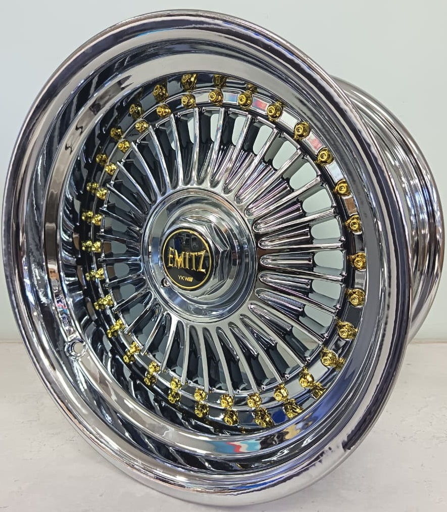 15" KR YKW5036 9 (15X8/4/5-100) EYT0 BLACK CHROME