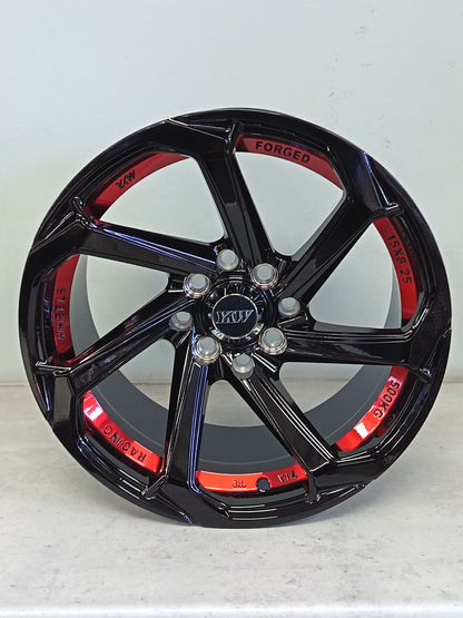 15" KR YKW5038 25 (15X8.25/4-100/114) BL+RED