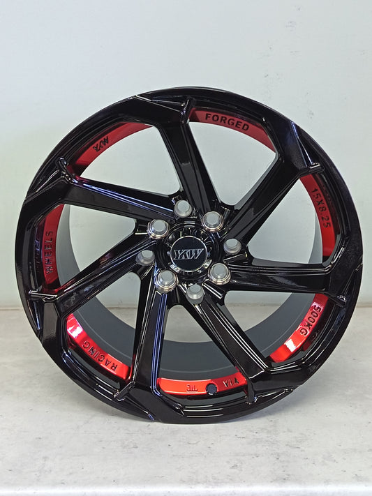 15" KR YKW5038 25 (15X8.25/4-100/114) BL+RED