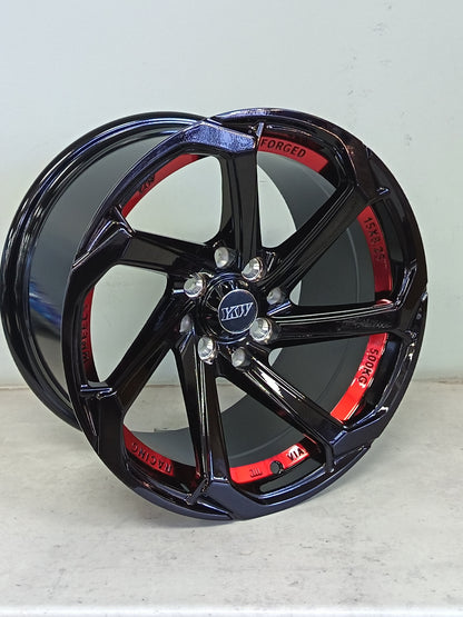 15" KR YKW5038 25 (15X8.25/4-100/114) BL+RED
