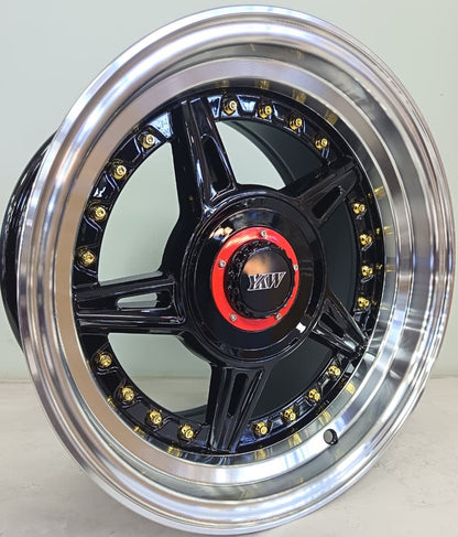 15" KR YKW5663 2 (15X8.25/4-100/114) ET15 BL+GO