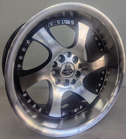 16" KR 501B (16X8.5J/5-100/114) ET25  BM+RIVETS