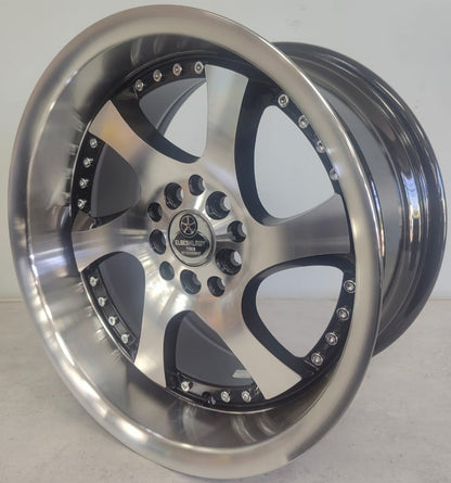 16" KR 501B (16X8.5J/5-100/114) ET25  BM+RIVETS