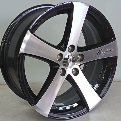 16" KR YKW6869 D (16X7.0J/5-100) BLACK FIN ET 35