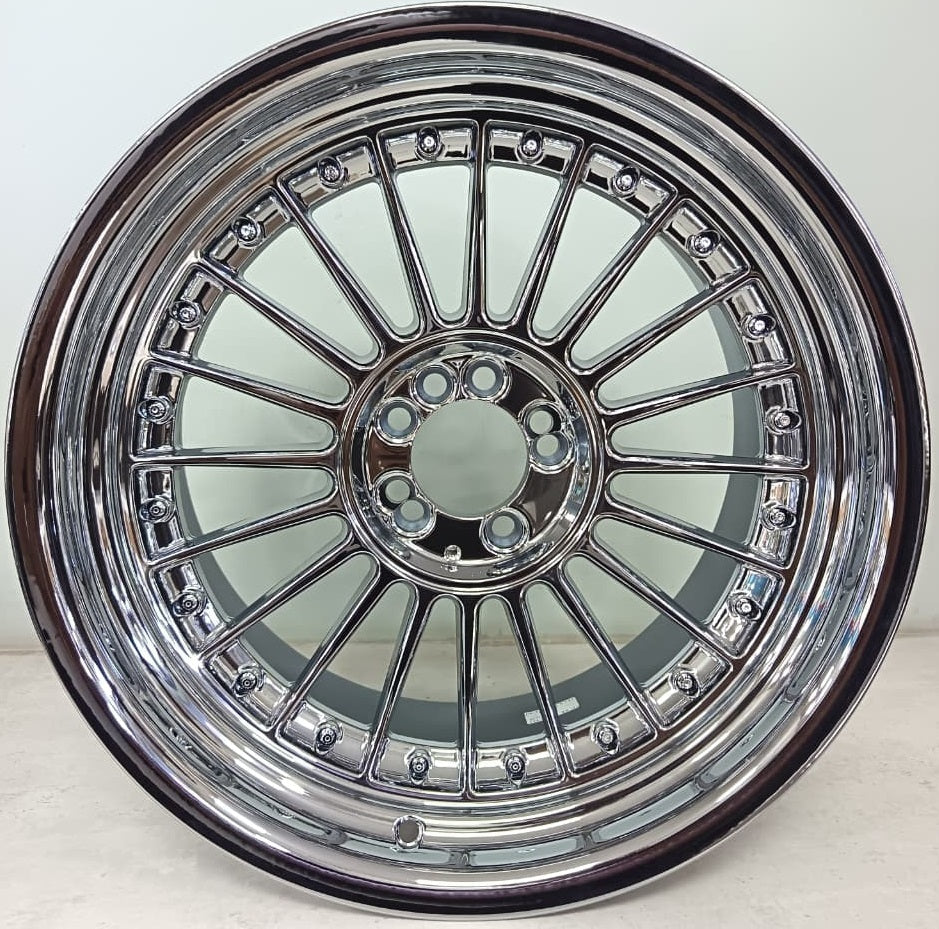 17" KR YKW7670 92/93 (17X8/9/4/5-100)BL CHROME N/W