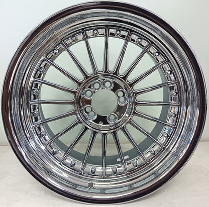 17" KR YKW7670 92/93 (17X8/9/4/5-100)BL CHROME N/W