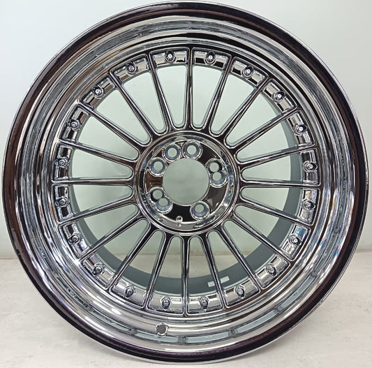 17" KR YKW7670 92/93 (17X8/9/4/5-100)BL CHROME N/W