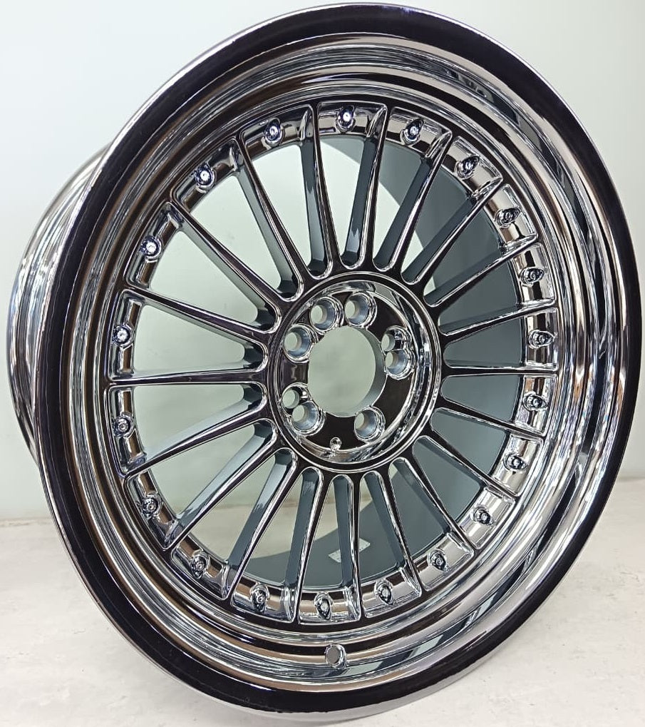 17" KR YKW7670 92/93 (17X8/9/4/5-100)BL CHROME N/W
