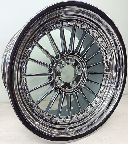 17" KR YKW7670 92/93 (17X8/9/4/5-100)BL CHROME N/W