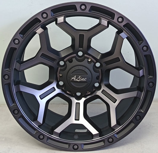 17" ALINE OUTLAW (17X9J/6-139) 4X4 25STBLKTNTSMOKE