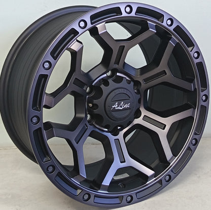 17" ALINE OUTLAW (17X9J/6-139) 4X4 25STBLKTNTSMOKE