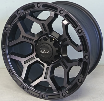 17" ALINE OUTLAW (17X9J/6-139) 4X4 25STBLKTNTSMOKE