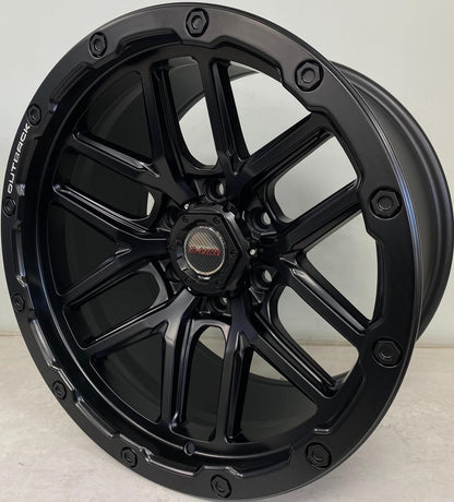 18" ALINE BOUNTY (18X9.5J/6-139) ET0 STBLK RIVET